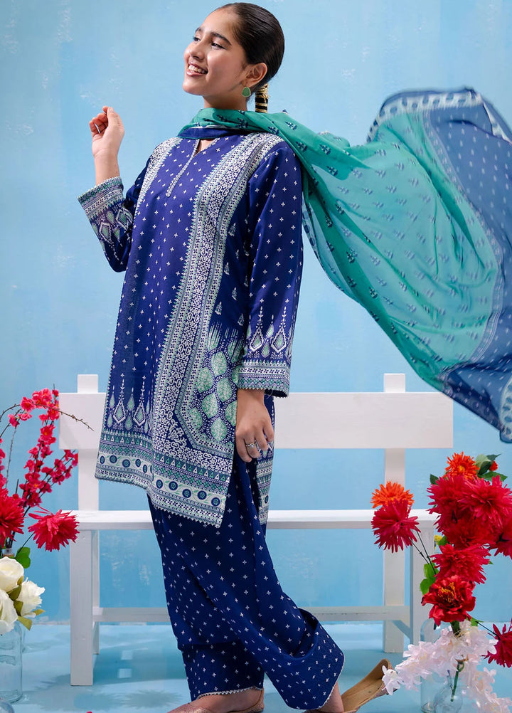 Ochre Pret Printed Lawn 3 Piece Suit Corf-23