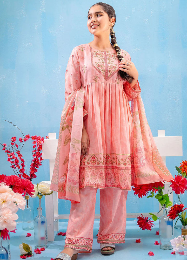 Ochre Pret Printed Lawn 3 Piece Suit Corf-25