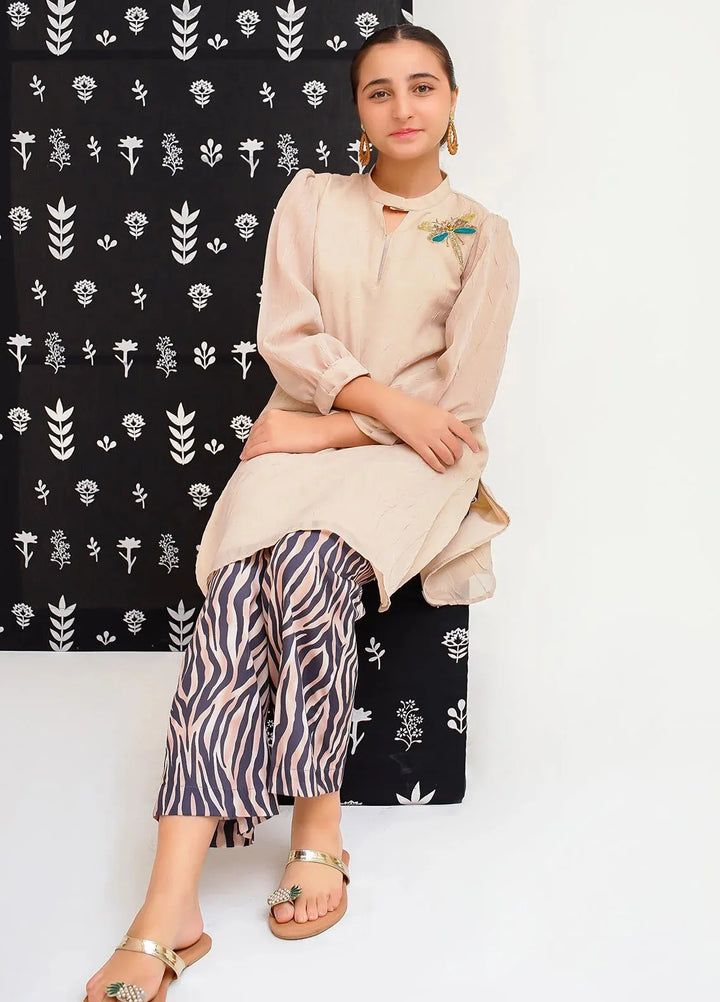 Ochre Pret Printed Organza 2 Piece Suit For Girls OFW-FC-20