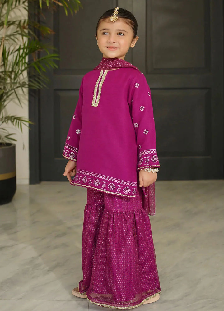 Ochre Pret Printed Raw Silk 3 Piece Suit INMHD-01