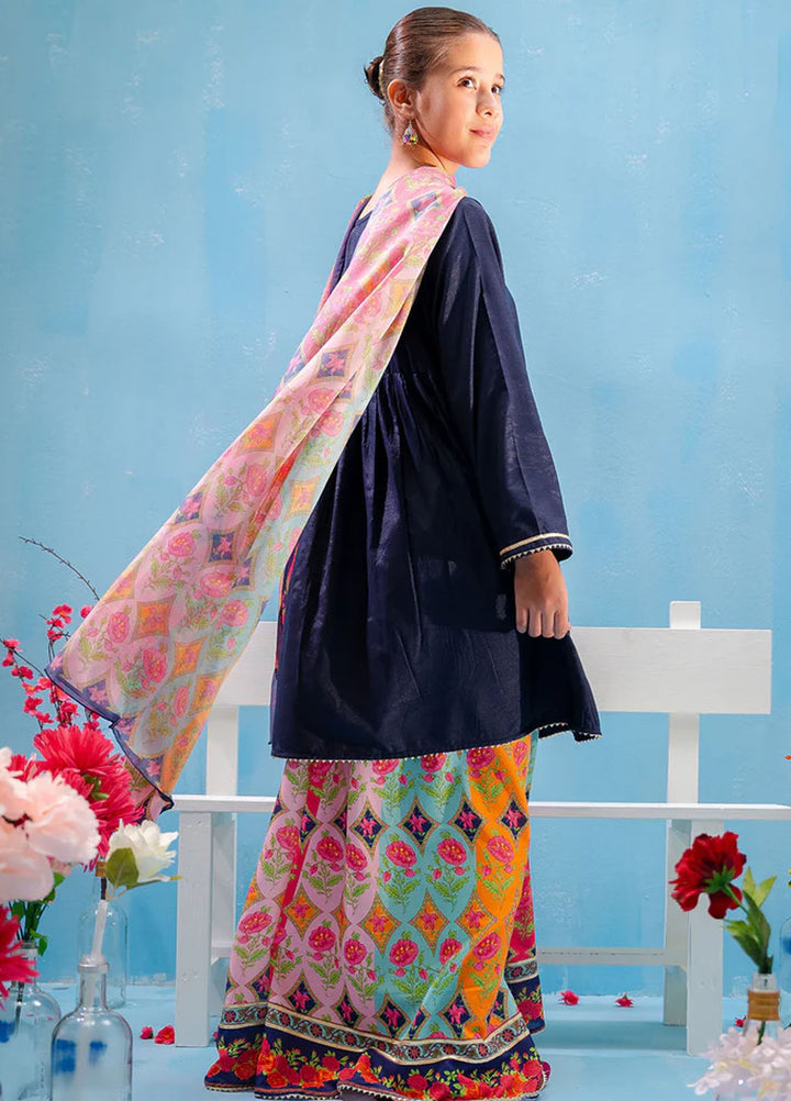 Ochre Pret Printed Silk 3 Piece Suit Corf-21