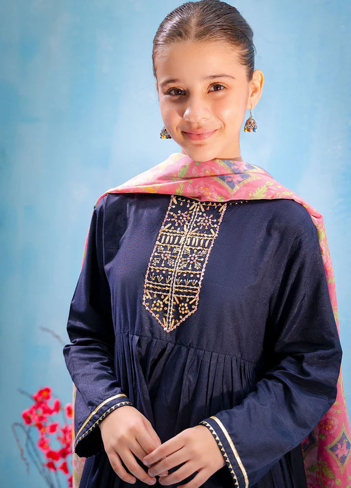 Ochre Pret Printed Silk 3 Piece Suit Corf-21