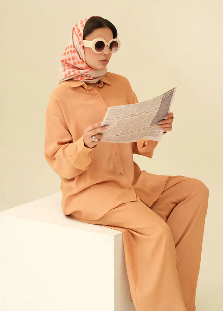 Old Money by Apricocia Pret Solid Cotton 2 Piece Suit Mocha Muse