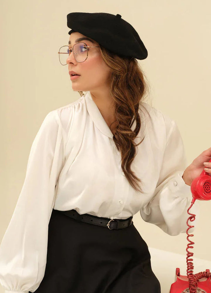 Old Money by Apricocia Pret Solid Silk Shirt Crystal Rose Shirt