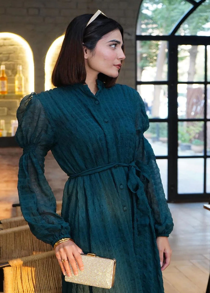 Old Money by Apricocia Pret Textured Chiffon 1 Piece Suit Forest whisper