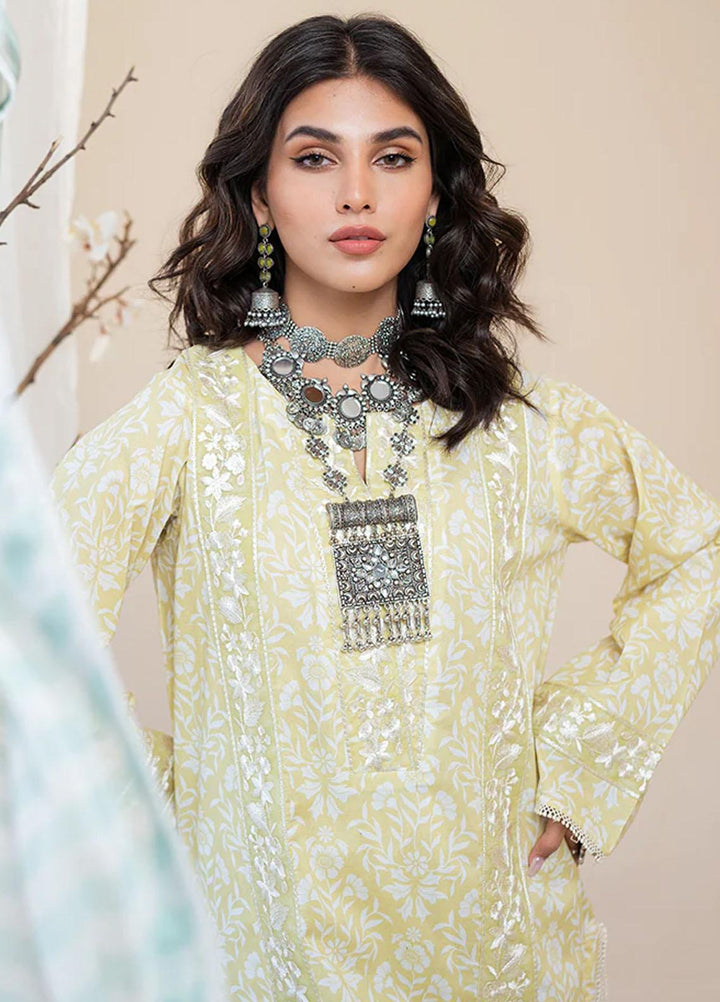 Omaya By Muraad Embroidered Lawn Suits Unstitched 3 Piece MU23O O-002 Amber - Summer Collection