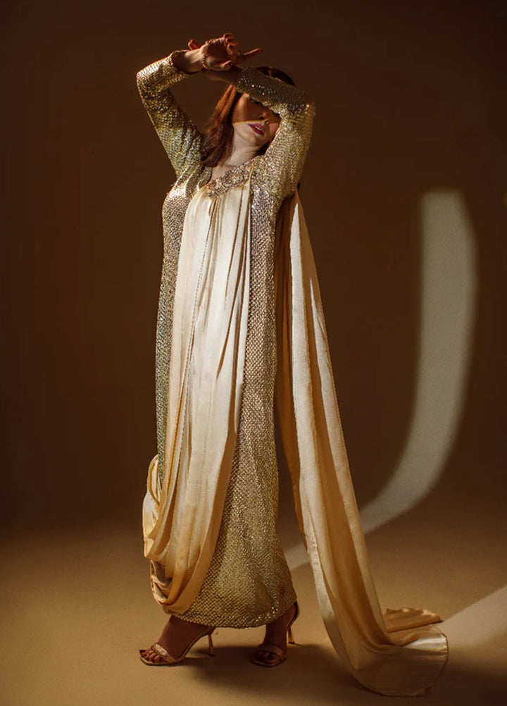 Ombrella Pret Embroidered Georgette 1 piece Golden Mirage