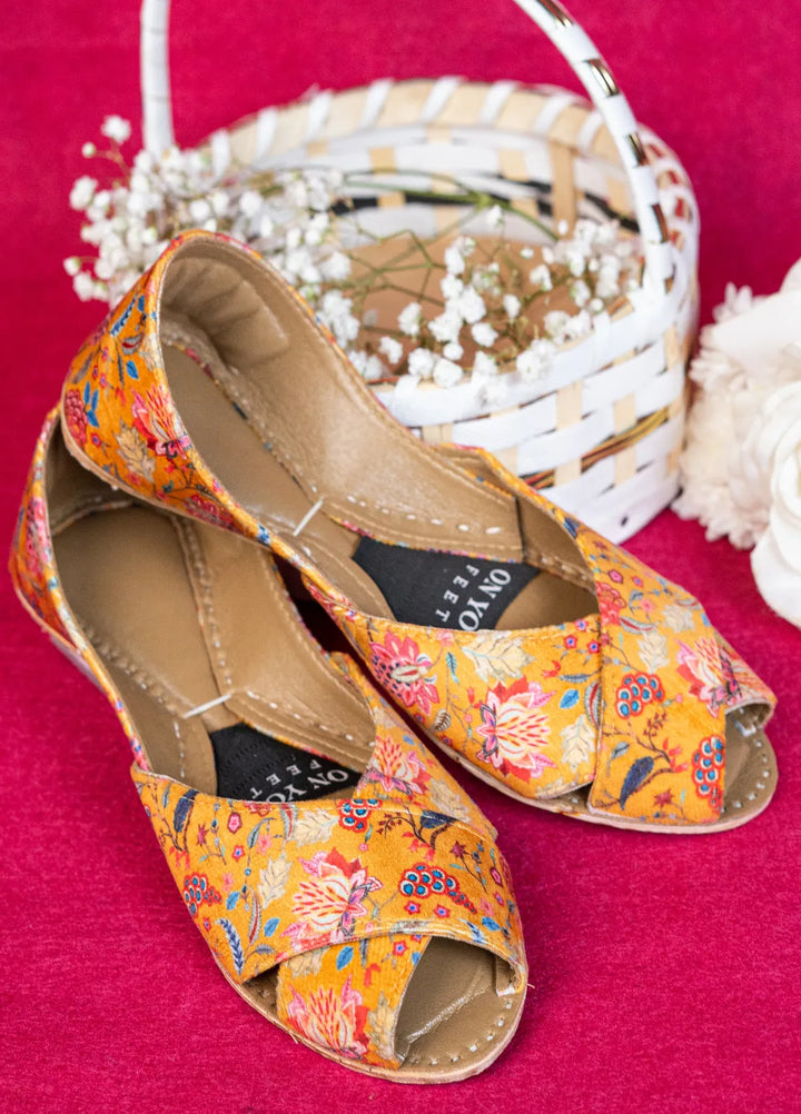 On Your Feets Peshawari Women Khussa Golden Bloom