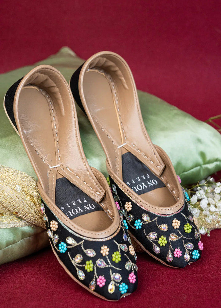 On Your Feets Women Khussa Midnight Bloom