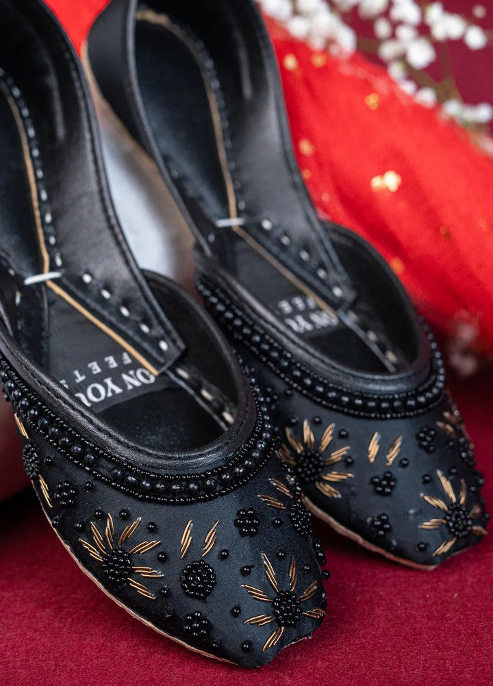 On Your Feets Women Khussa Snow Flake Black