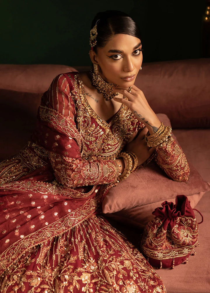 Onora by Diara Couture Embroidered Organza Suit Unstitched 4 Piece DC24OW WC-2-03 Aelin - Luxury Collection