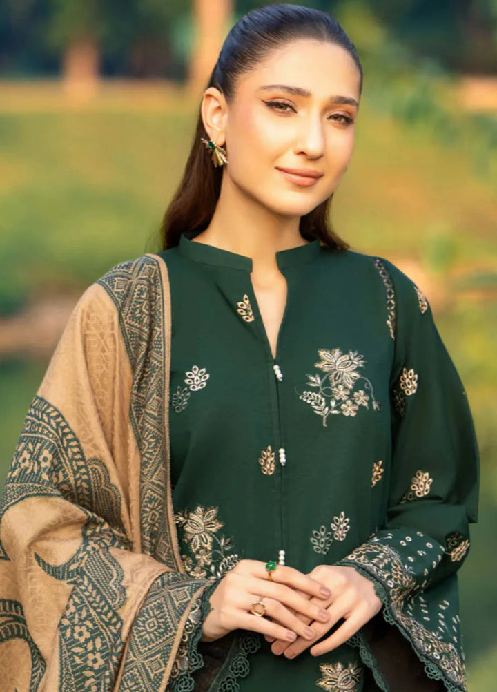 Onora By Humdum Embroidered Khaddar Suit Unstitched 3 Piece HD24O D-01 - Winter Collection
