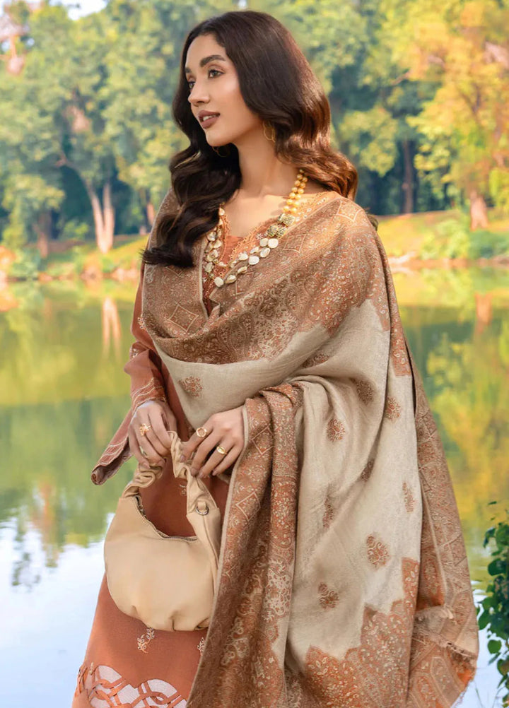 Onora By Humdum Embroidered Khaddar Suit Unstitched 3 Piece HD24O D-04 - Winter Collection