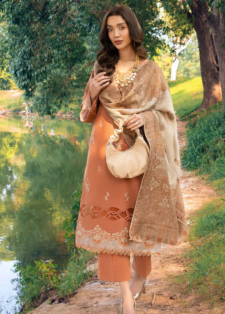 Onora By Humdum Embroidered Khaddar Suit Unstitched 3 Piece HD24O D-04 - Winter Collection