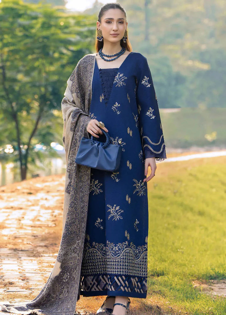Onora By Humdum Embroidered Khaddar Suit Unstitched 3 Piece HD24O D-08 - Winter Collection