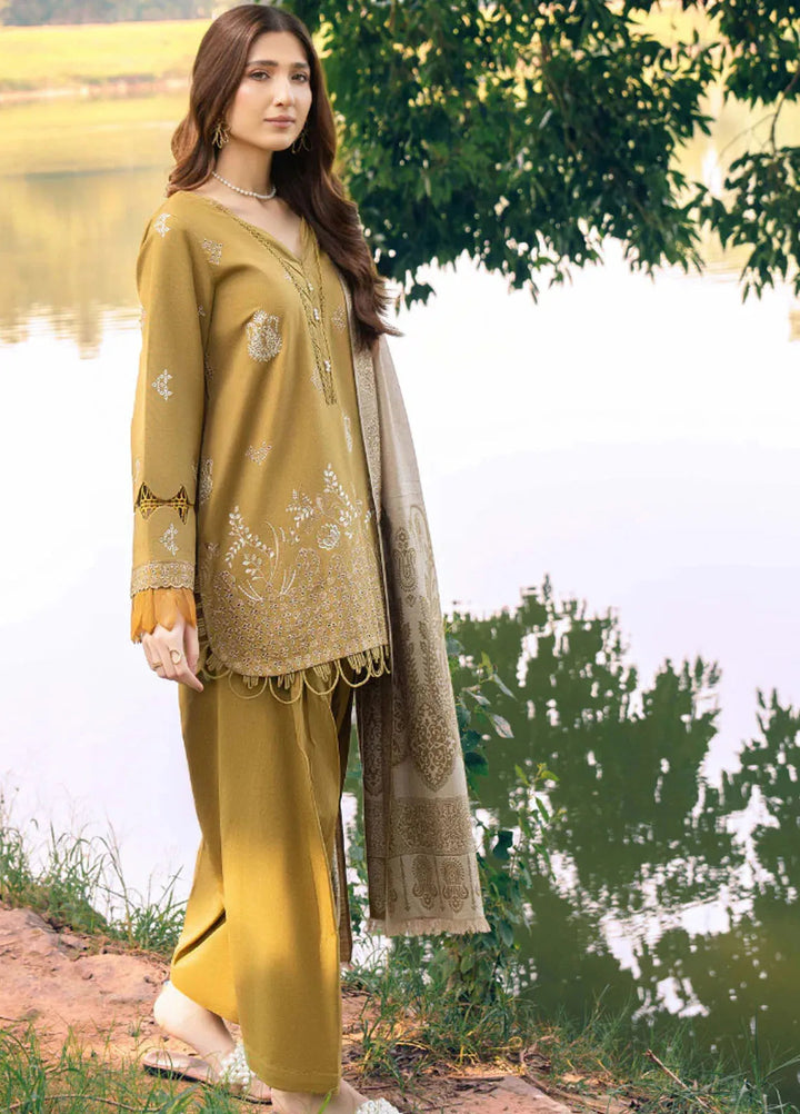 Onora By Humdum Embroidered Khaddar Suit Unstitched 3 Piece HD24O D-09 - Winter Collection