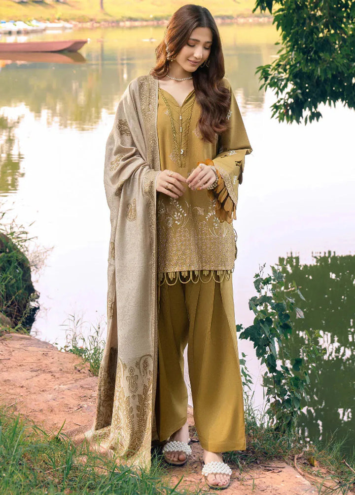 Onora By Humdum Embroidered Khaddar Suit Unstitched 3 Piece HD24O D-09 - Winter Collection