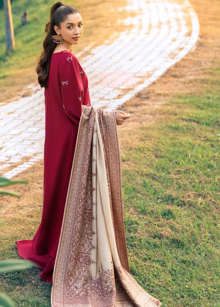 Onora By Humdum Embroidered Khaddar Suit Unstitched 3 Piece HD24O D-10 - Winter Collection