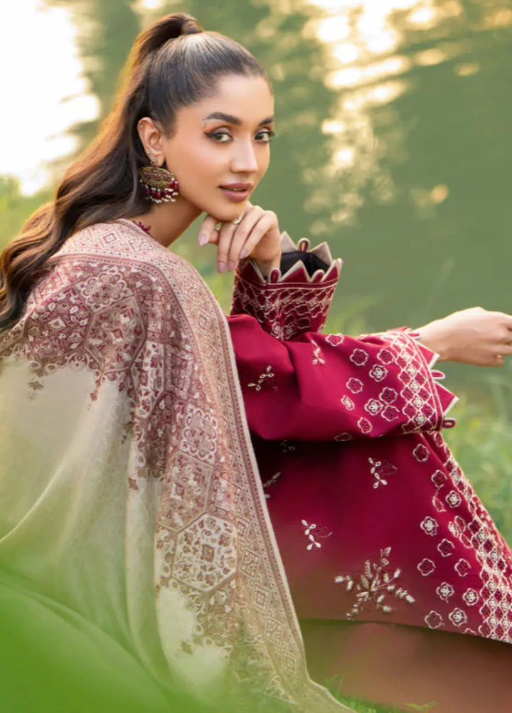 Onora By Humdum Embroidered Khaddar Suit Unstitched 3 Piece HD24O D-10 - Winter Collection