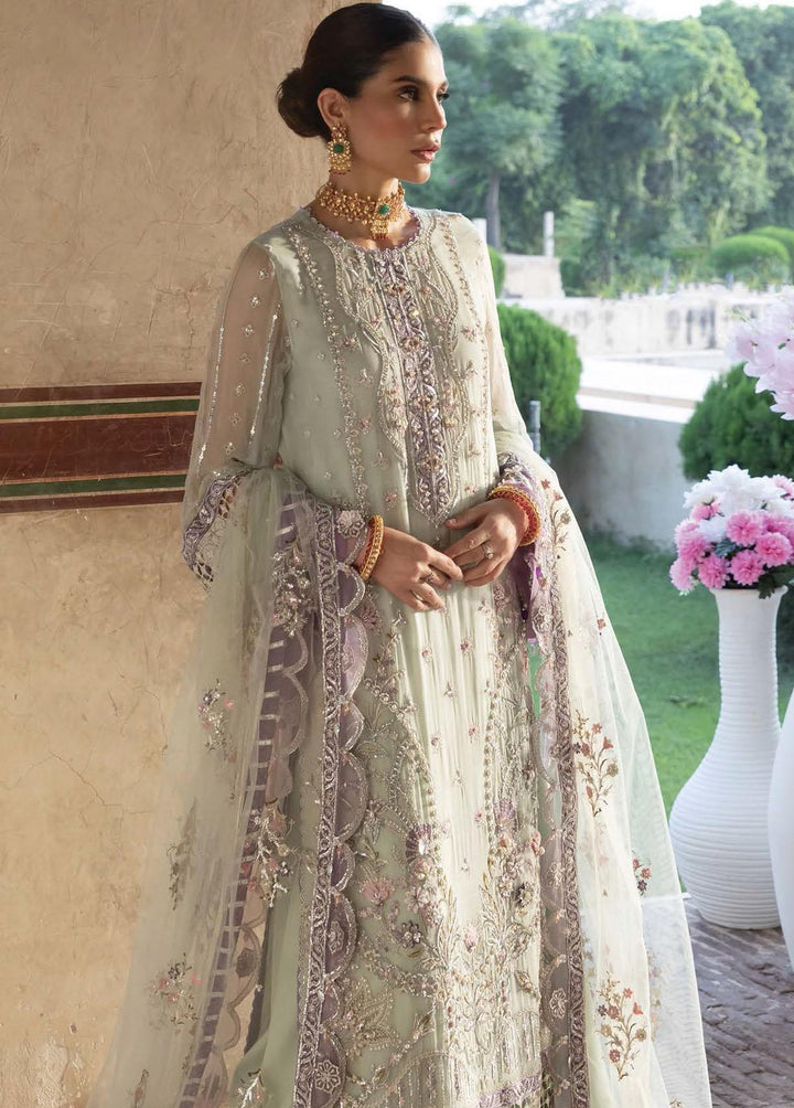 Opulence By Anaya Embroidered Chiffon Suits Unstitched 3 Piece AKC21O AC21-04 Sapphire - Luxury Collection