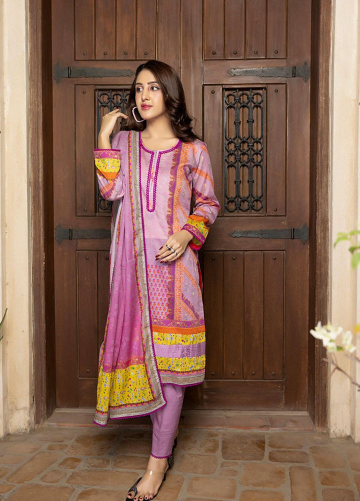Orchid By Regalia Textiles Printed Lawn Suits Unstitched 3 Piece RGT23O D-12 - Summer Collection