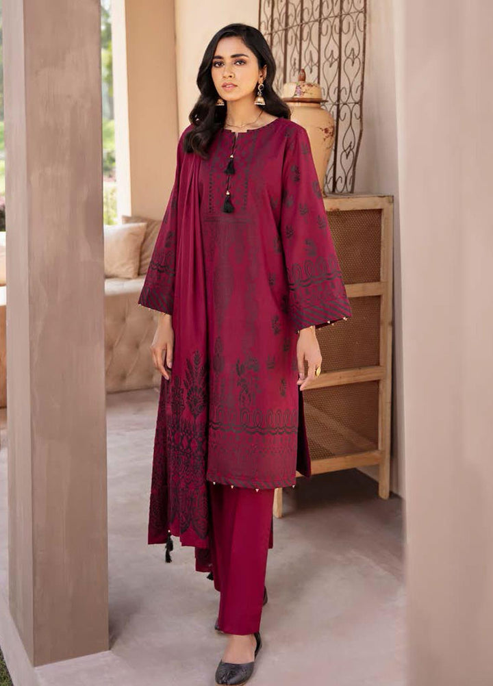 Darmiyaan by Orient Textile Embroidered Jacquard Suits Unstitched 3 Piece OT21FJ NRDS-253-Maroon - Festive Collection
