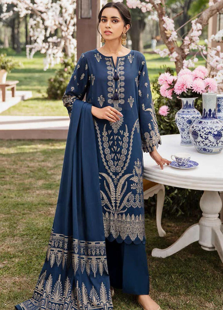 Darmiyaan by Orient Textile Embroidered Jacquard Suits Unstitched 3 Piece OT21FJ NRDS-256-D. Blue - Festive Collection