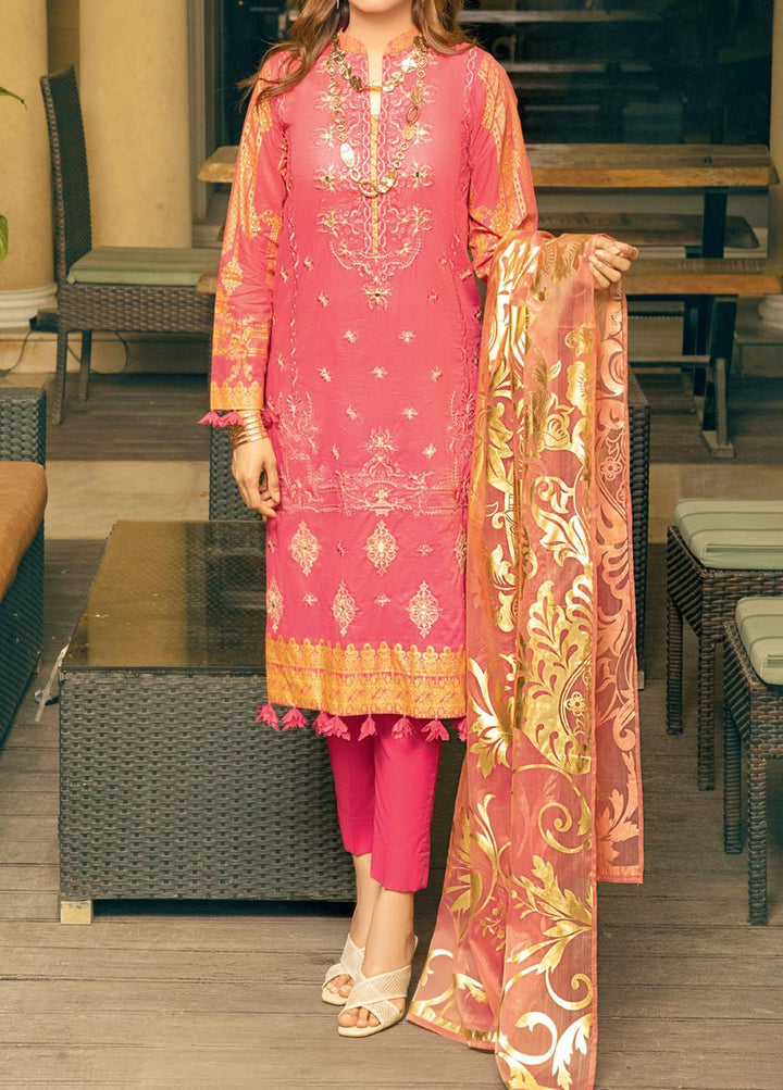 Oznur By Salitex Embroidered Lawn Suits Unstitched 3 Piece ST21-O2 00675B - Luxury Collection