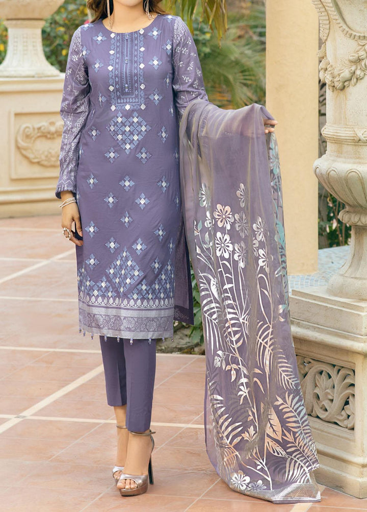 Oznur By Salitex Embroidered Lawn Suits Unstitched 3 Piece ST21-O2 00678A - Luxury Collection