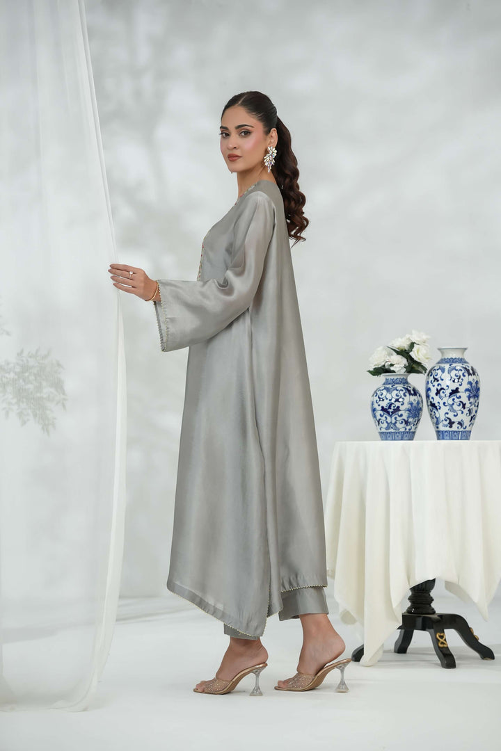 Silcot Pret Embroidered Silk Ensemble Noor Elan - Winter Collection
