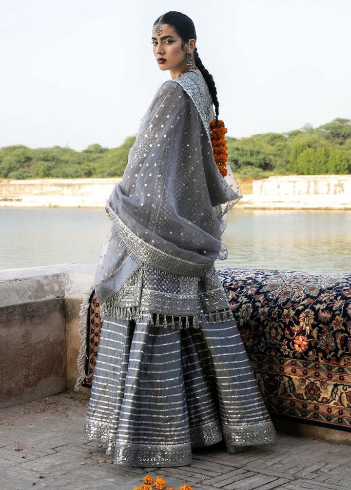 Paar by Hussain Rehar Embroidered Organza Suits Unstitched 3 Piece HRR22F Mashal - Festive Collection