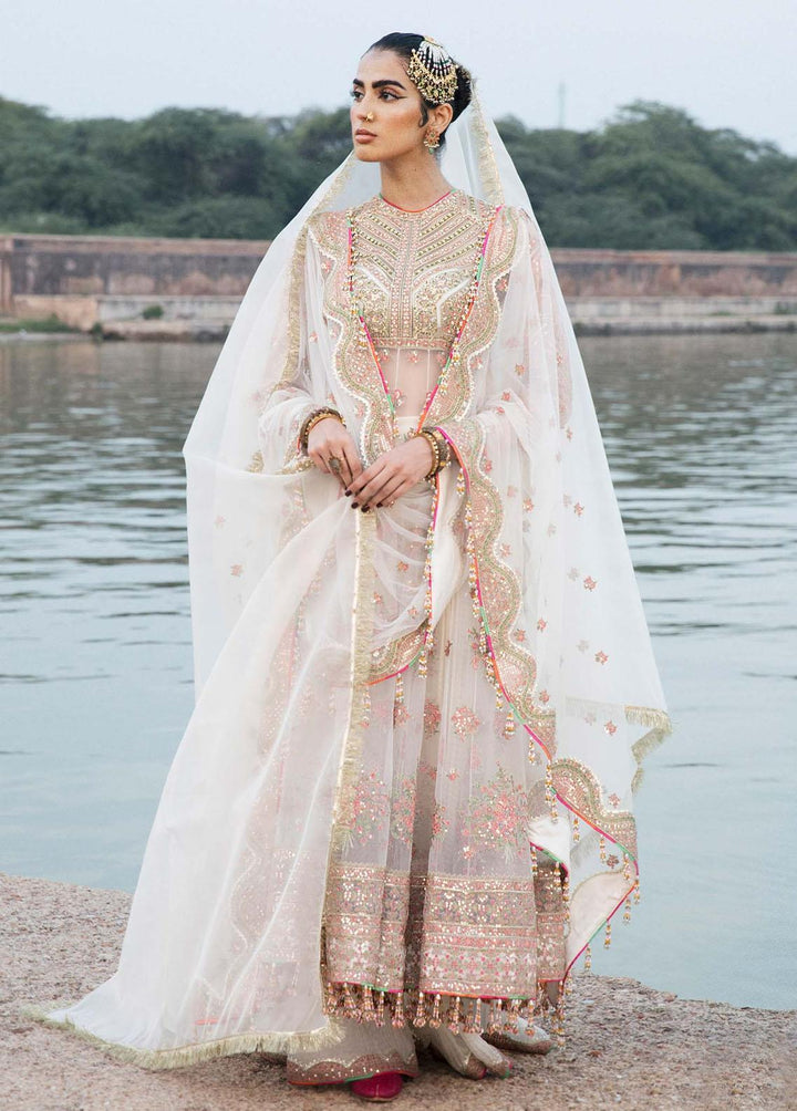 Paar by Hussain Rehar Embroidered Net Suits Unstitched 3 Piece HRR22F Raya - Festive Collection