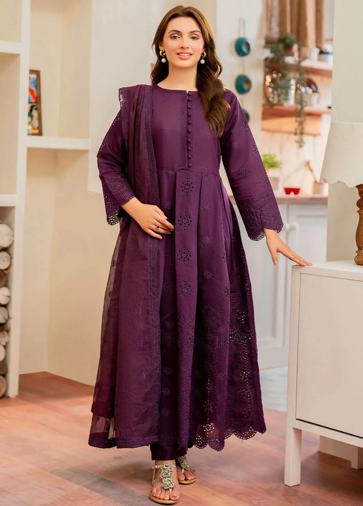 Panache Apparel Pret Embroidered Cambric 3 Piece Suit Flux