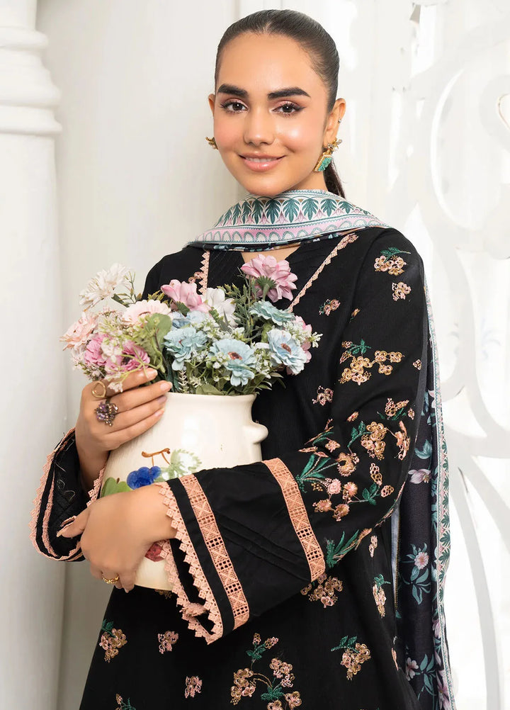 Panache Apparel Pret Embroidered Khaddar 3 Piece Suit Winter Oak