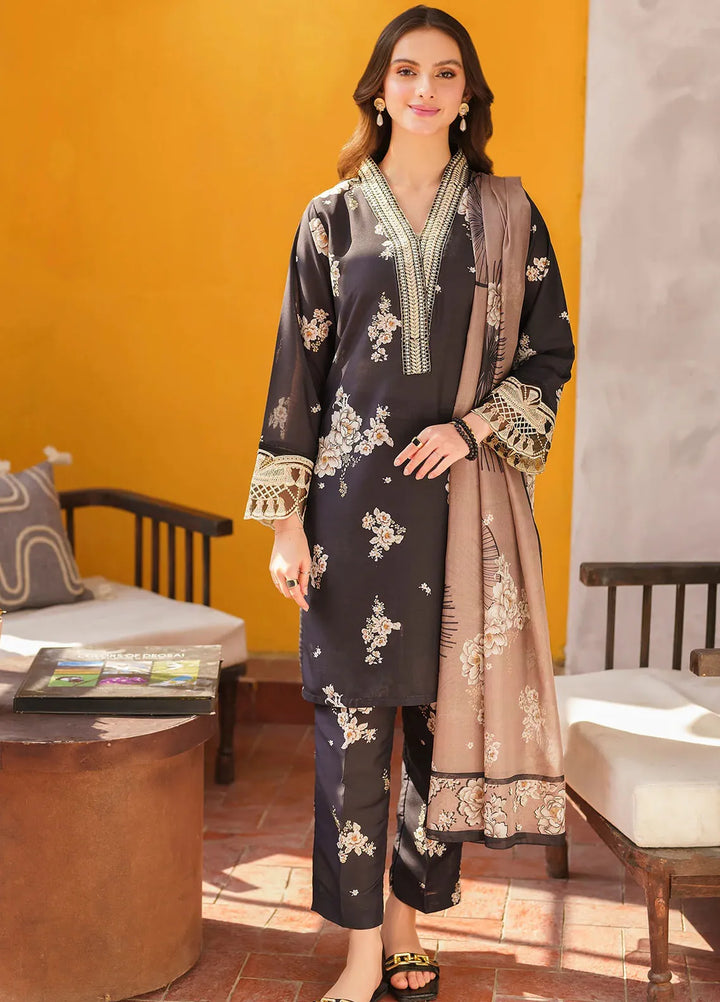 Panache Apparel Pret Embroidered Lawn 3 Piece Suit Midnight