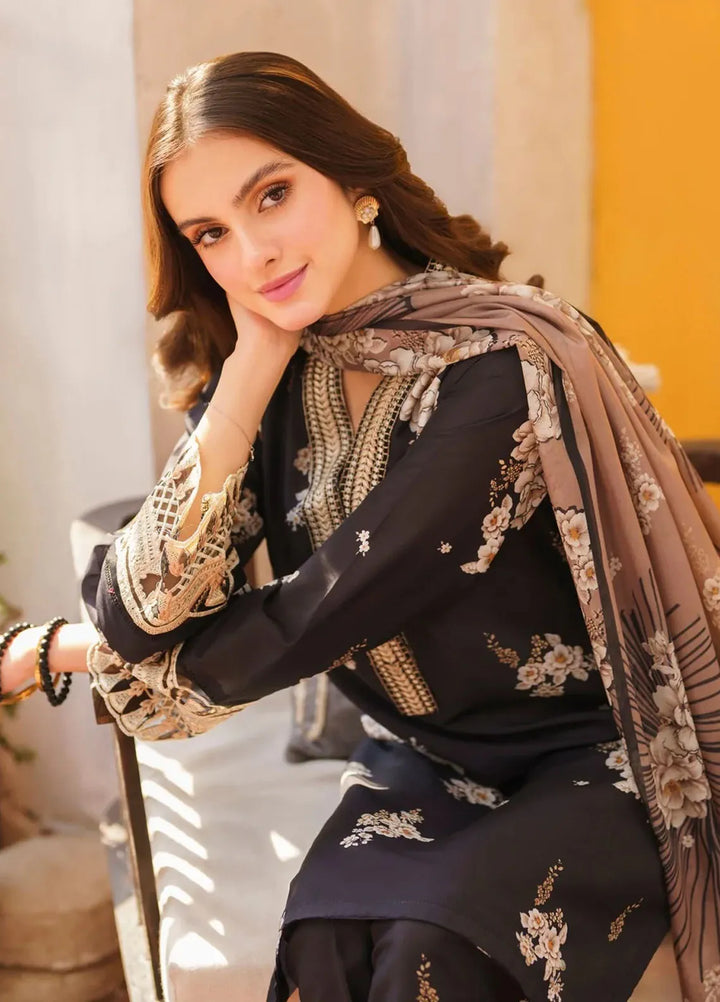 Panache Apparel Pret Embroidered Lawn 3 Piece Suit Midnight