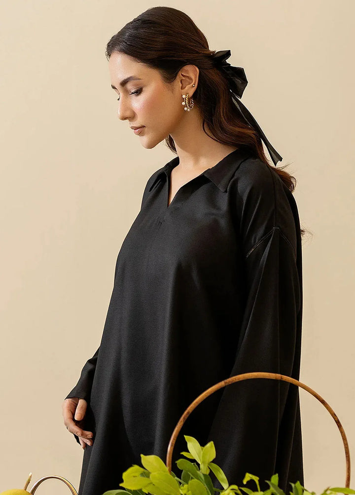 Panache Apparel Pret Printed Linen 2 Piece Suit Obsidain