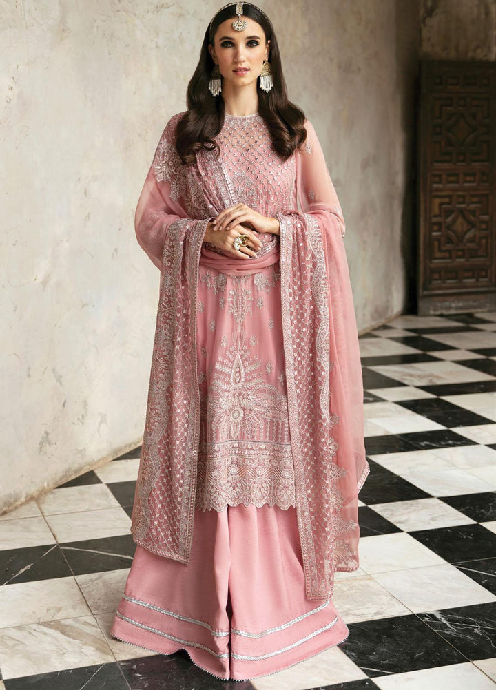 Panache By Ayzel By Afrozeh Embroidered Chiffon Suits Unstitched 3 Piece AAF23PC AZ-V5-08 Sakura - Luxury Collection