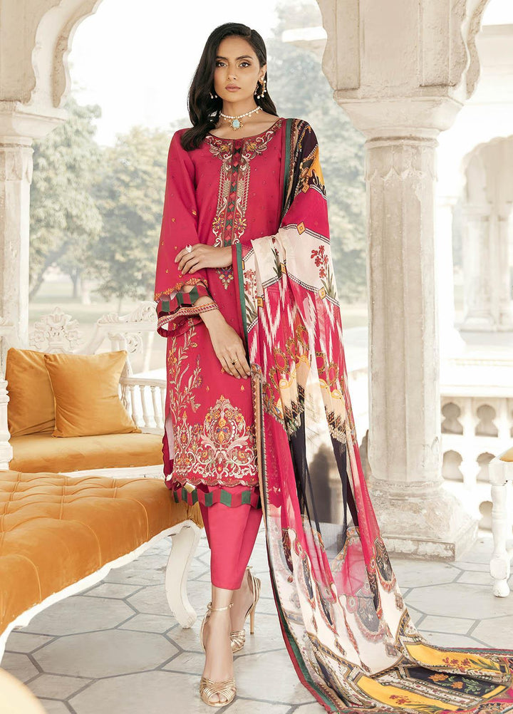 Dastaan By Panache Embroidered Lawn Suits Unstitched 3 Piece PN21D 05 - Luxury Collection