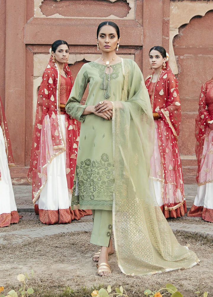 Dastaan By Panache Embroidered Lawn Suits Unstitched 3 Piece PN21D 09 - Luxury Collection