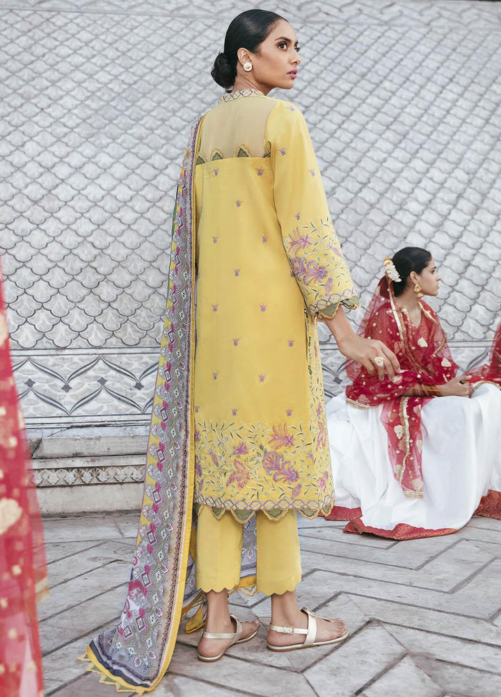 Dastaan By Panache Embroidered Lawn Suits Unstitched 3 Piece PN21D 10 - Luxury Collection