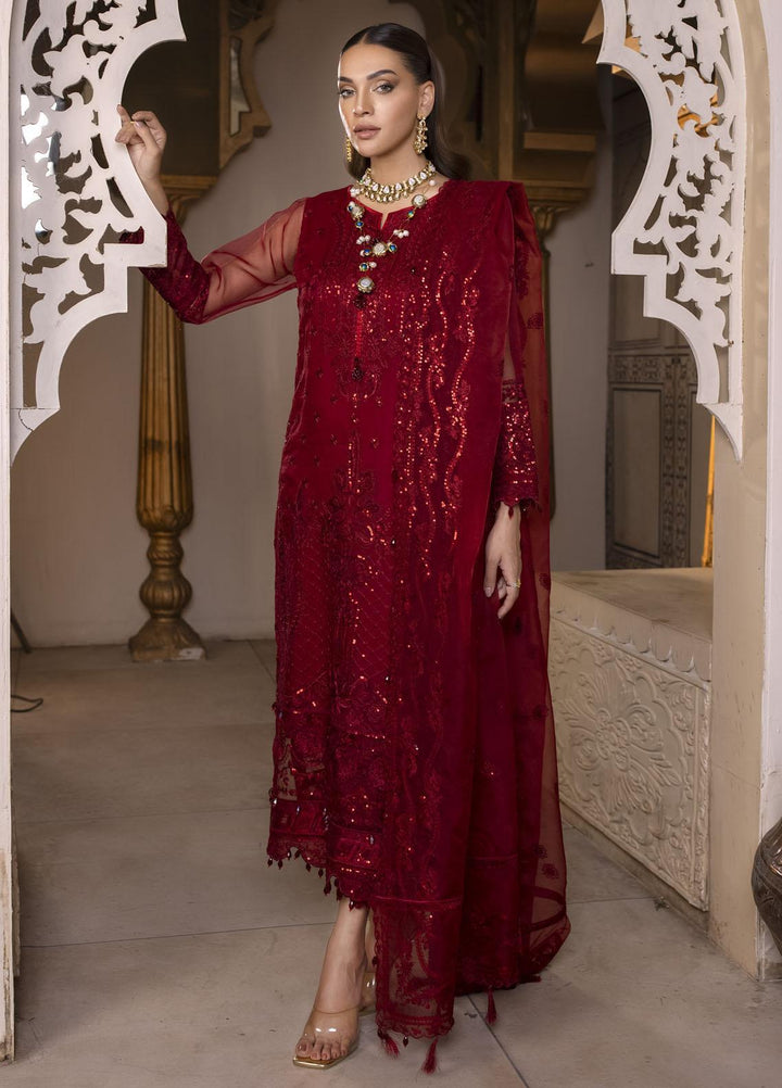 Pari Naaz By Neeshay Embroidered Organza Suits Unstitched 4 Piece NSH23PN Ziba - Wedding Collection