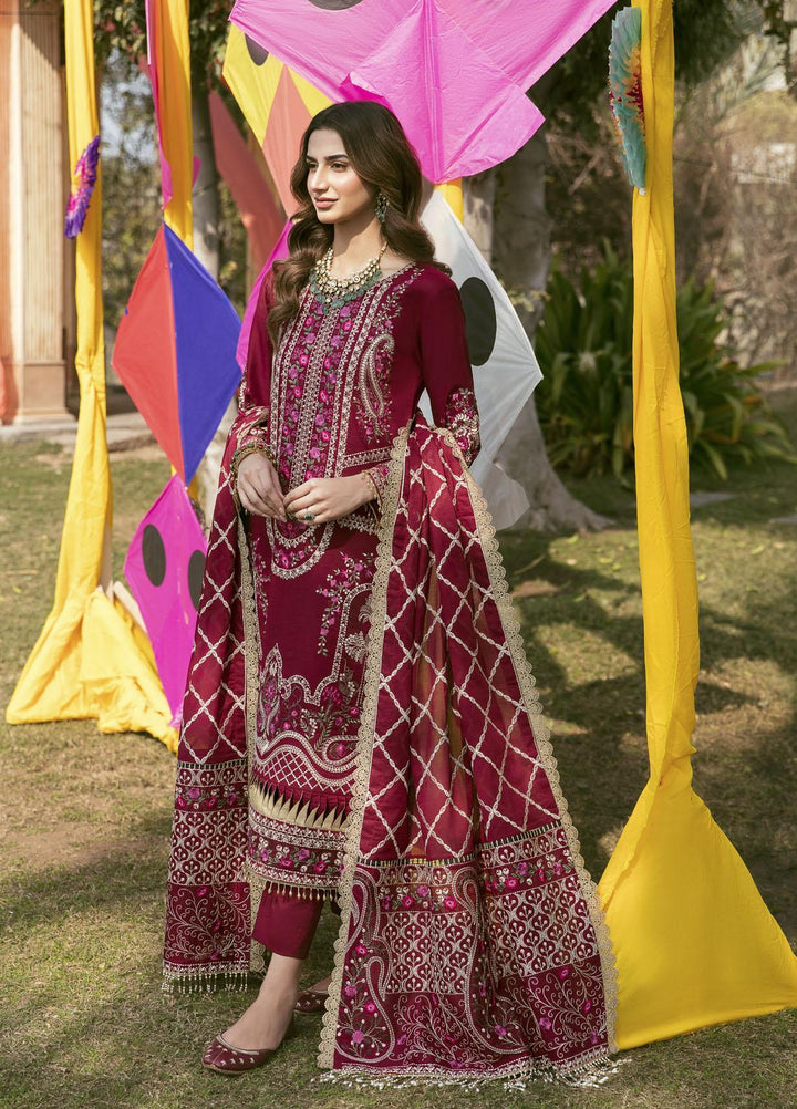 Parishay Embroidered Lawn Suits Unstitched 3 Piece PR23LL D-03 - Luxury Summer Collection