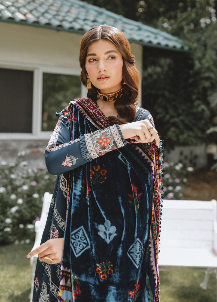 Parishay Embroidered Corduroy Suits Unstitched 3 Piece PRS22LW D-01 - Winter Collection