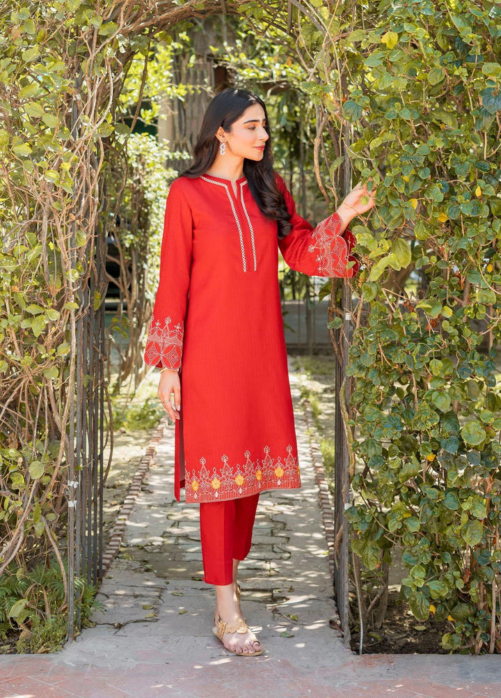 Parishay Casual Pret  Lawn 2 Piece Suit PRS22SP Scarlet