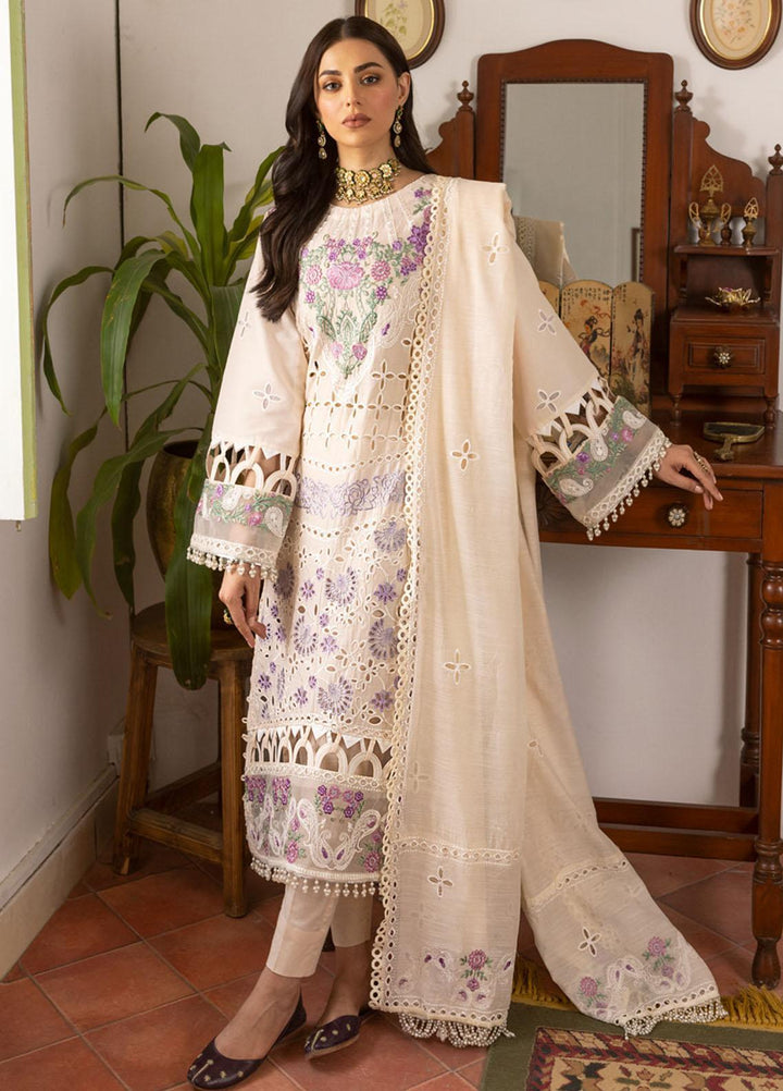 Parishay Embroidered Schiffli Suits Unstitched 3 Piece PR23LL-E2 LLE-08 - Luxury Collection