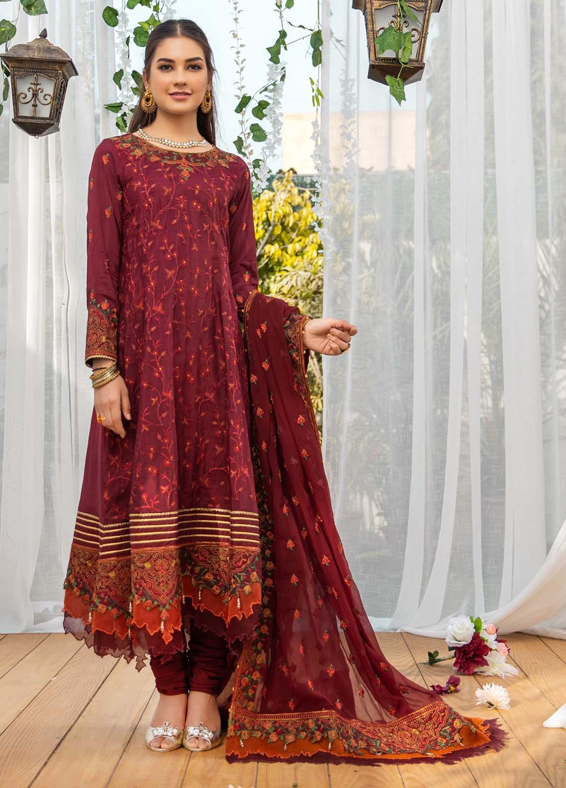 Zaaviay Festive Pret  Raw Silk Shirt Pinhaan ZNL-004 main image 1