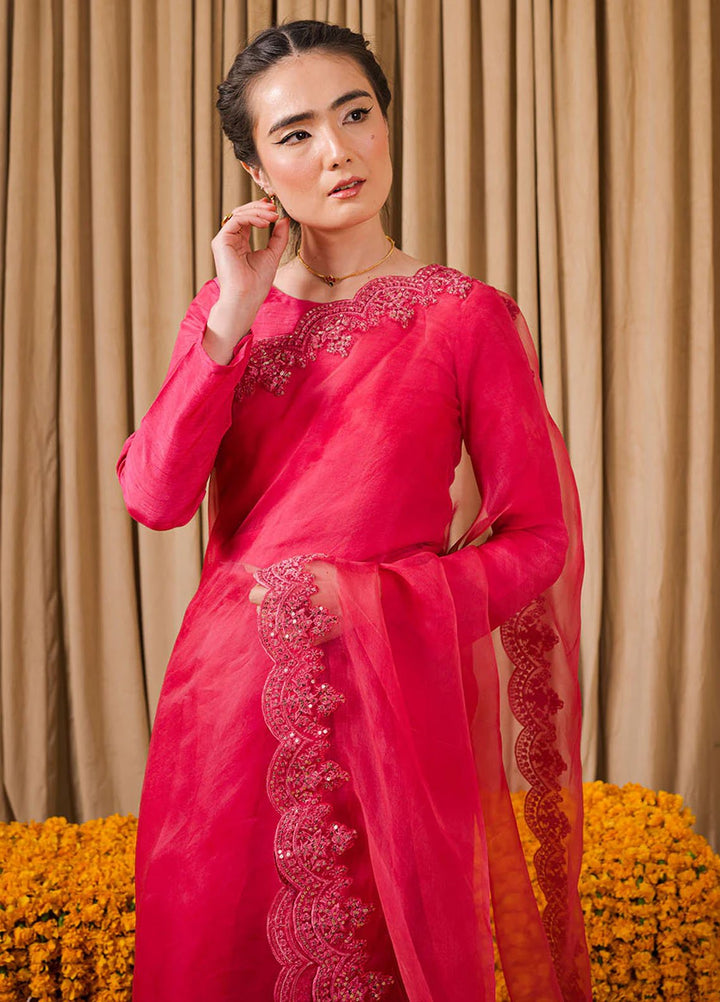 Pashma Khan Embroidered Saree Meena