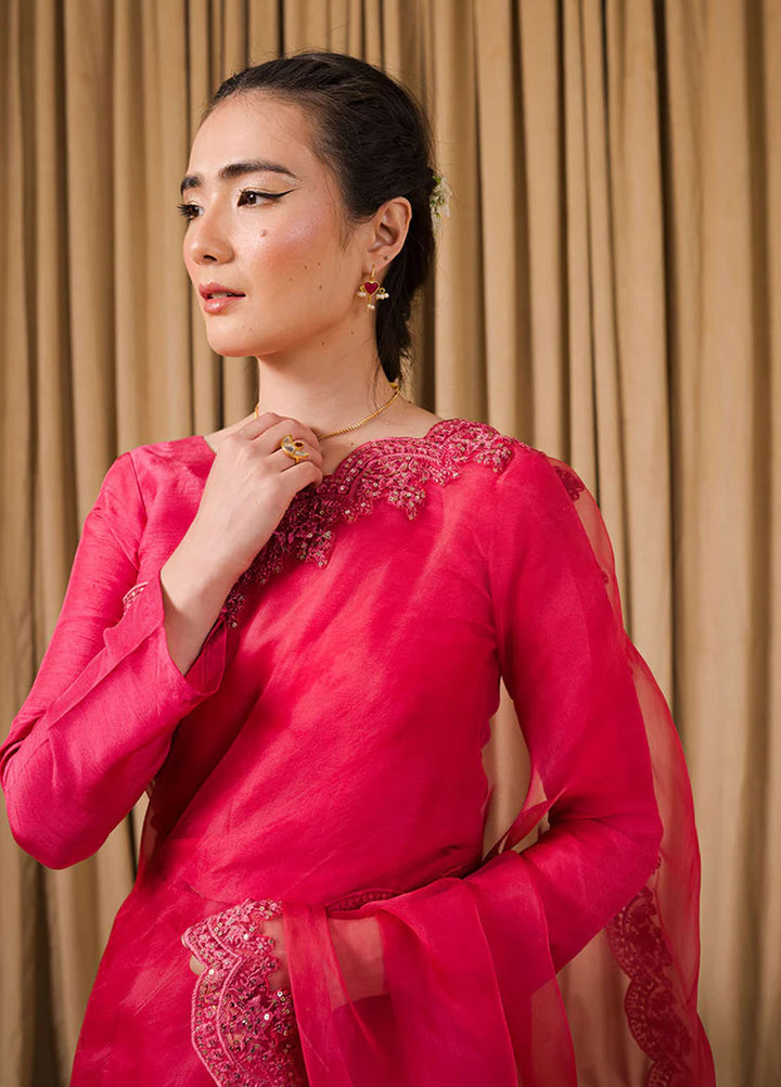 Pashma Khan Embroidered Saree Meena