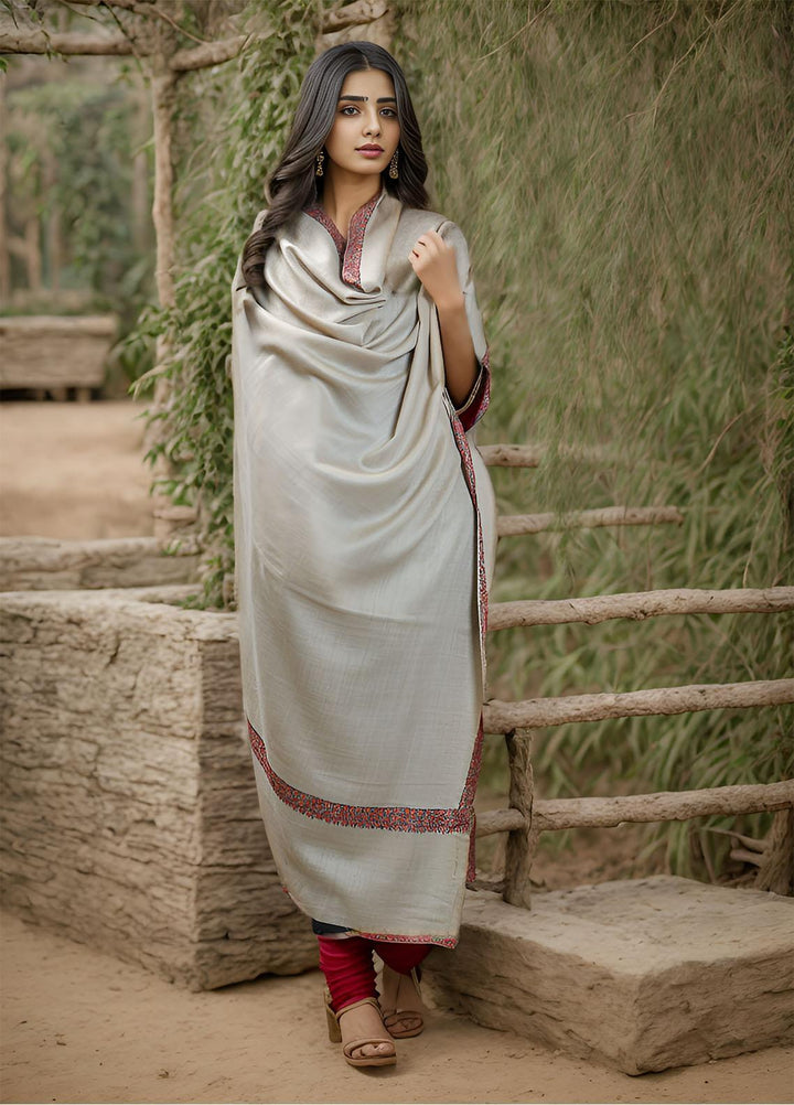 Sanaulla Exclusive Range  Pashmina  KPS 781 D-25 Brown - Women Shawls